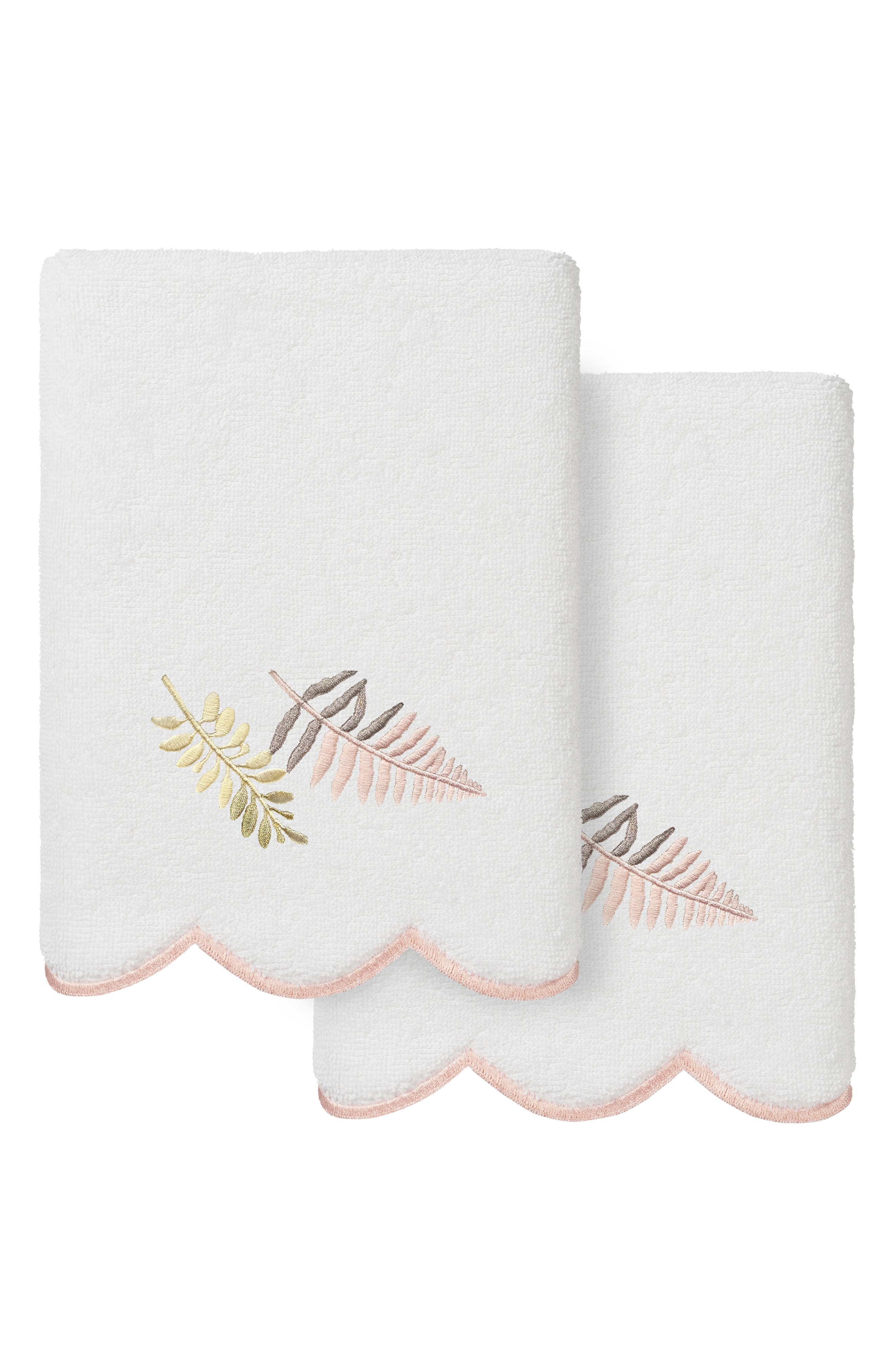 Fern Toss Scallop Pack of 2 Hand Towels
