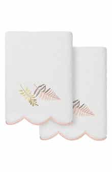 Fern Toss Scallop Pack of 2 Hand Towels