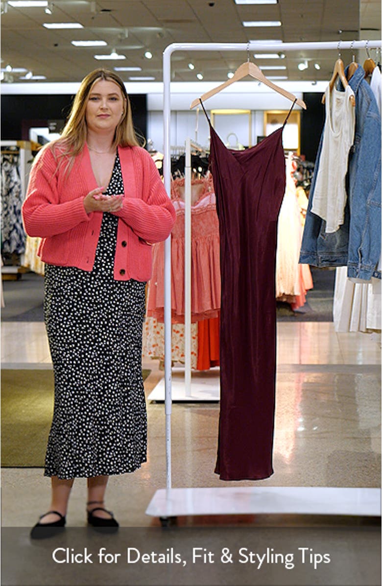 Strappy Satin Maxi Slipdress, sales video thumbnail