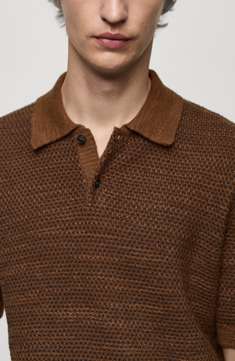 MANGO Structured Knit Polo, Alternate, color, 