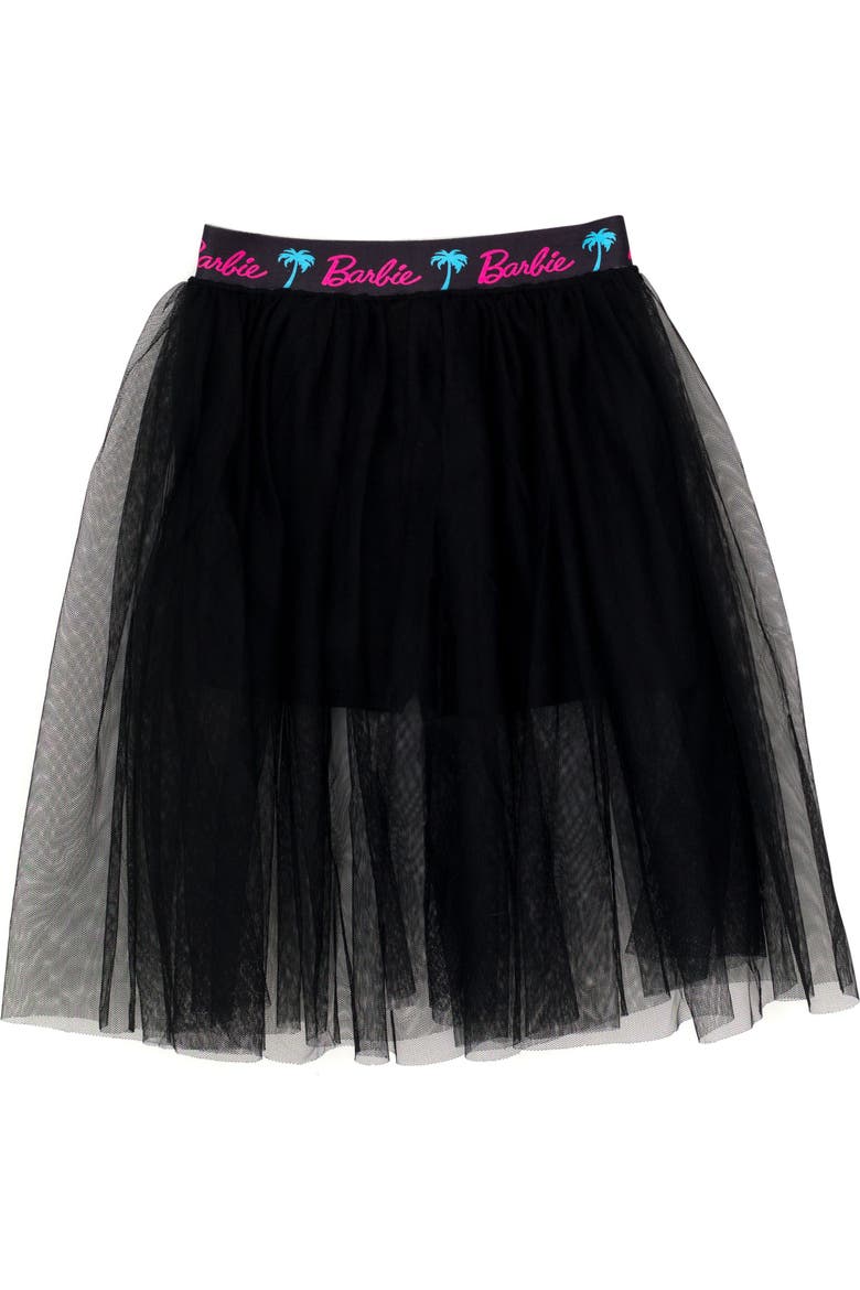 T-Shirt and Tulle Skort Set, Alternate, color, Pink and Black
