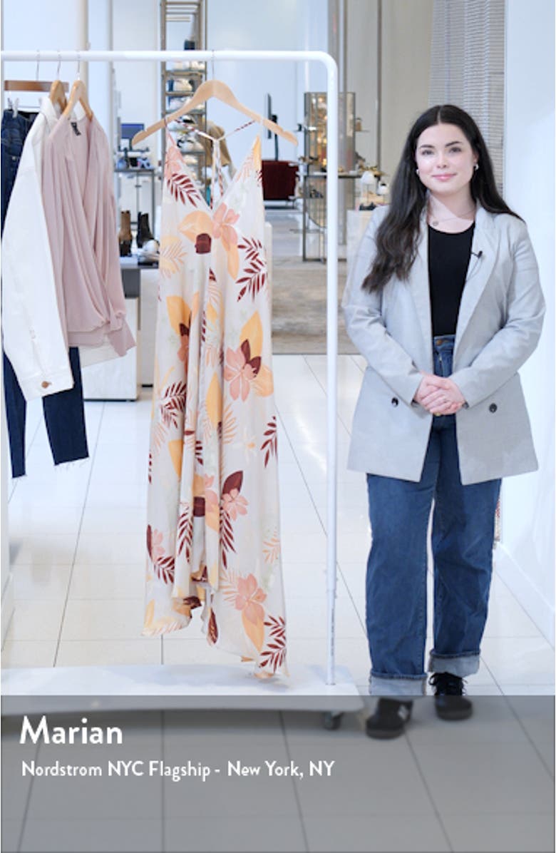 Rita Tropical Print Asymmetric Dress, sales video thumbnail