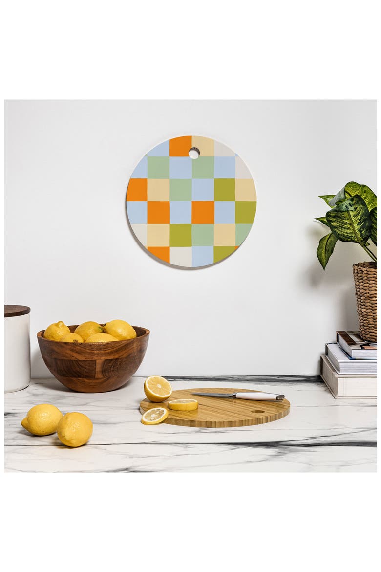 Tiles III Checkered Cutting Board, Alternate, color, ORANGE