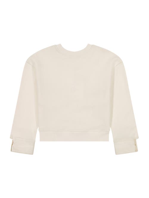 Zzdnu Dl1961 Premium Denim Edie Crop Shirt Girls In Brown