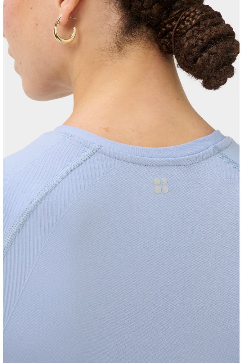 Athlete Seamless Workout T-Shirt, Alternate, color, LAGUNA BLUE