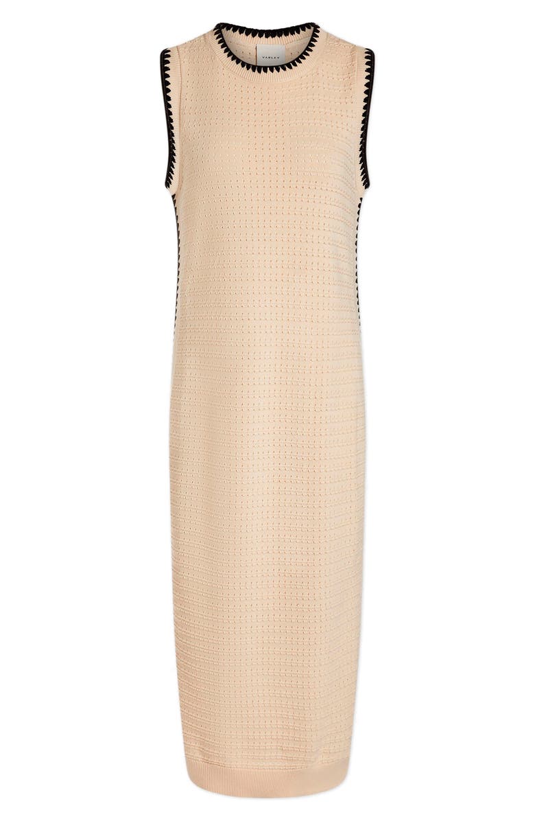 Varley Dwight Sleeveless Midi Dress, Alternate, color, Birch