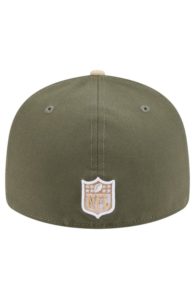 New Era Men's New Era Light Beige/Olive San Francisco 49ers Two-Tone Color Pack Split Panel 59FIFTY Fitted Hat, Alternate, color, Light Beige