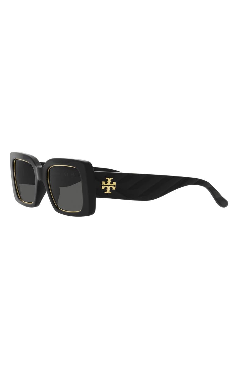 Tory Burch 51mm Rectangular Sunglasses, Alternate, color,