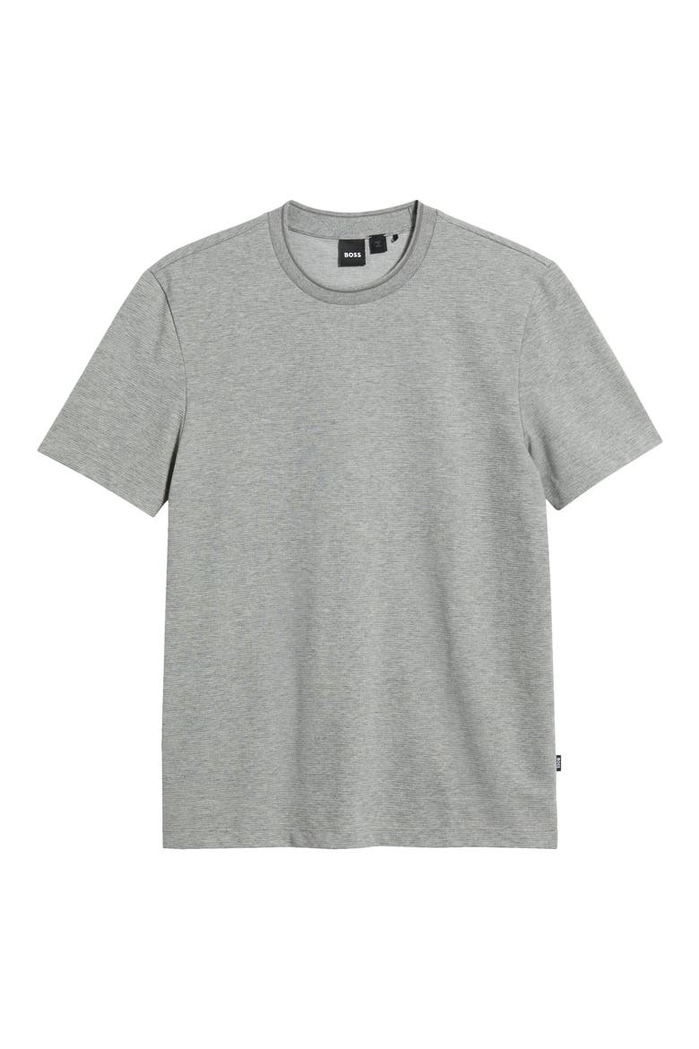 Thompson Tipped Cotton Blend T-Shirt, Alternate, color, SILVER