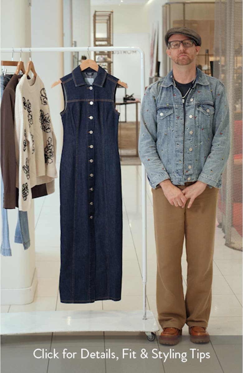 Sleeveless Denim Maxi Dress, sales video thumbnail