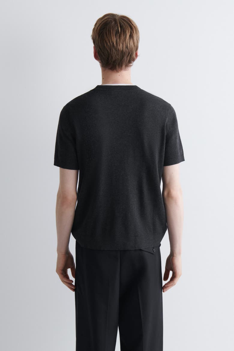Slim Interlock-Jersey T-Shirt, Alternate, color, CHARCOAL MÉLANGE