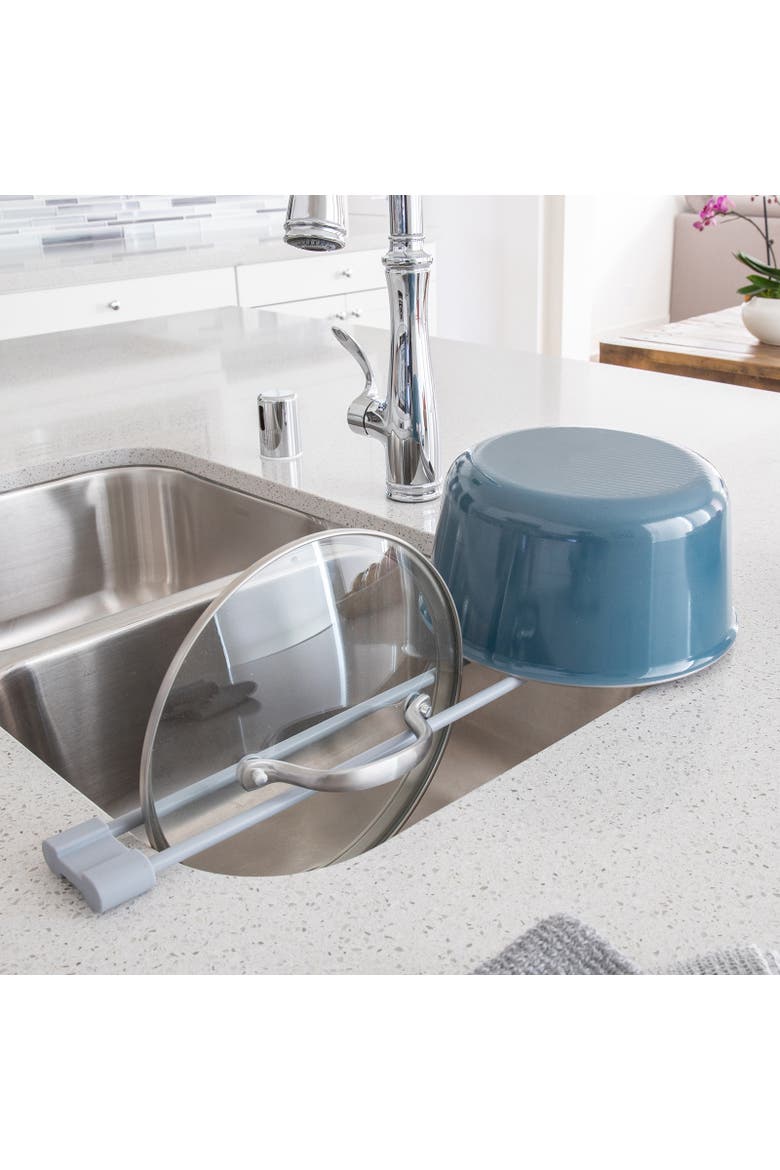 Over the Sink Roll Up Drying Bar, Alternate, color, Gray