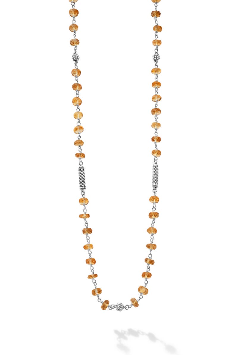 LAGOS Caviar Icon Beaded Citrine Toggle Necklace, Alternate, color, 