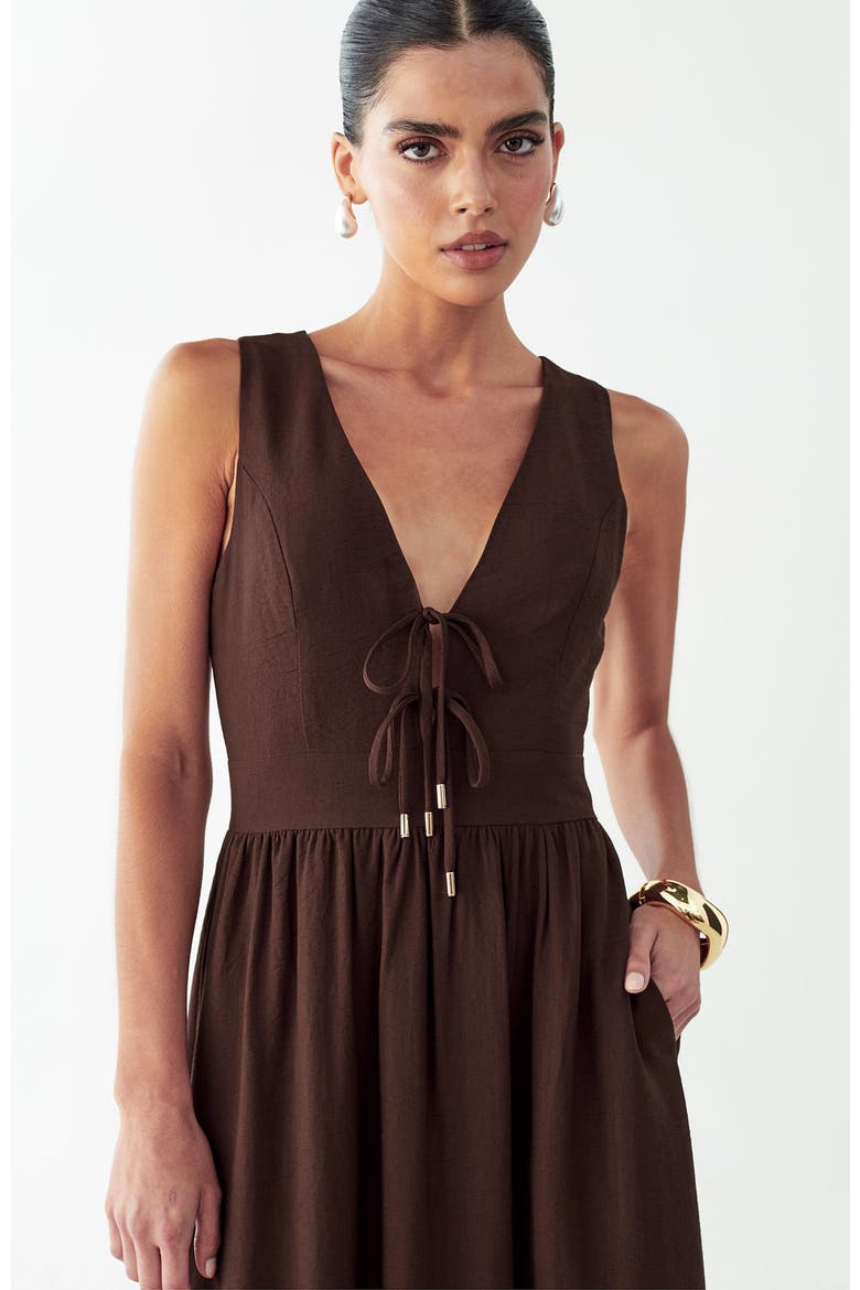 Amber Maxi Dress, Alternate, color, Chocolate