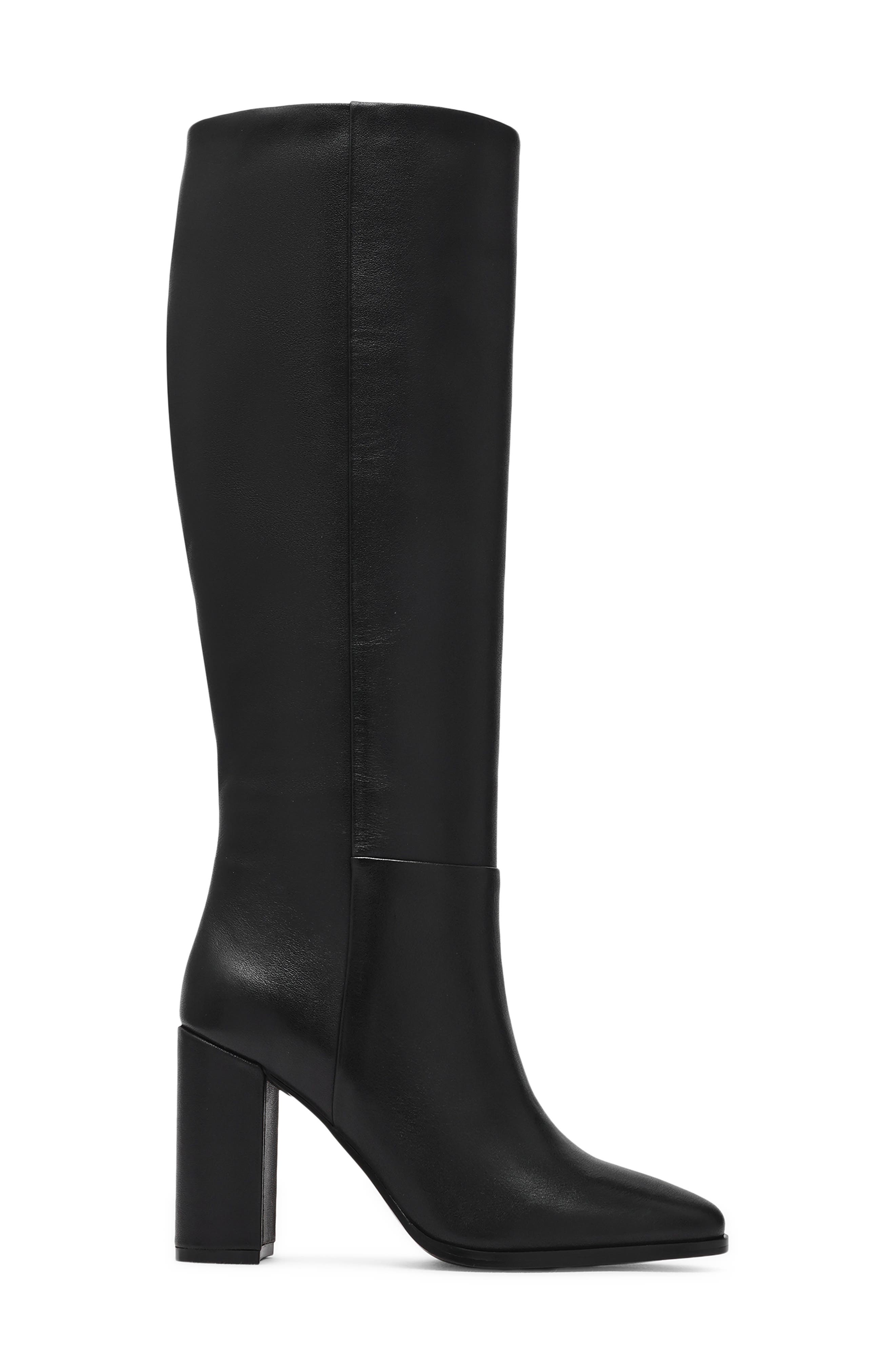 Joette Leather Knee High Boot, Alternate, color, BLACK LEATHER