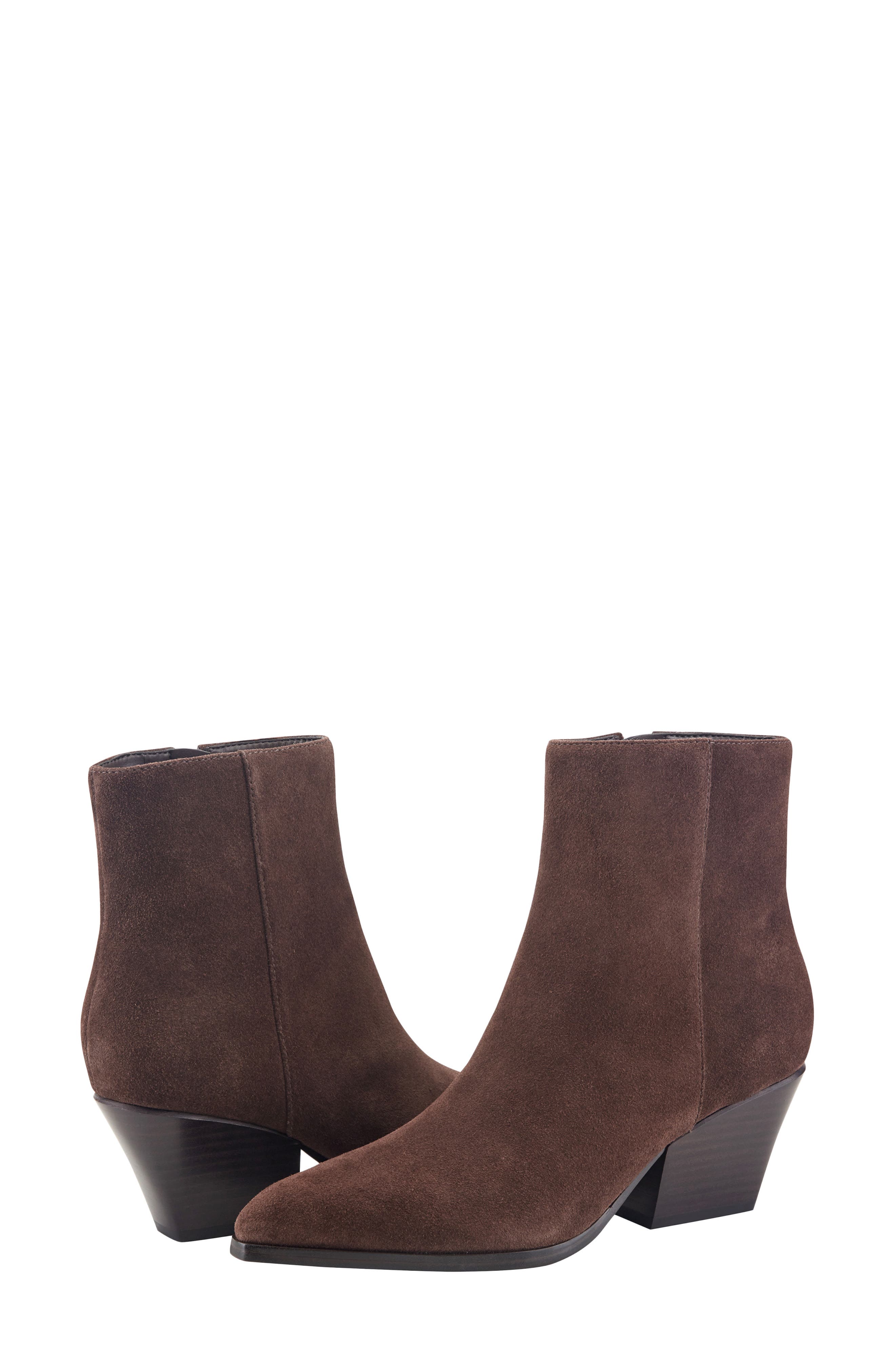 Tarrin Pointed Toe Bootie, Alternate, color, DARK BROWN