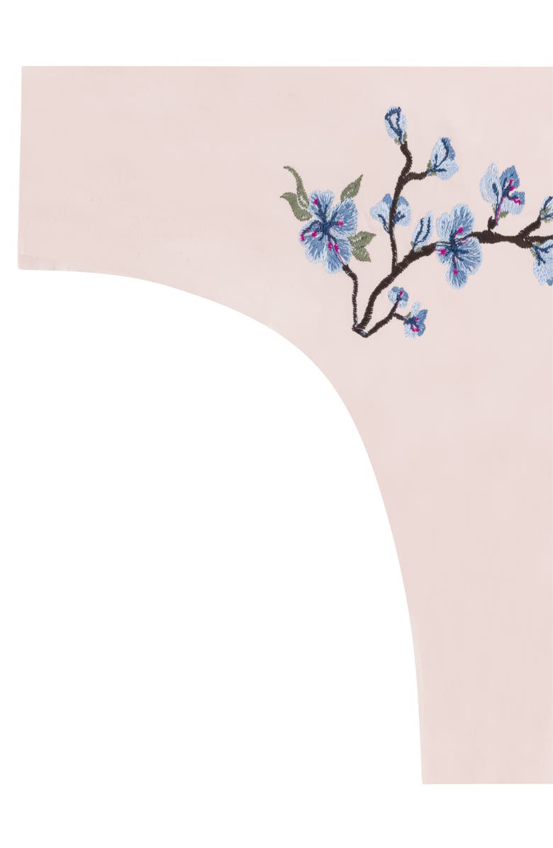 Uwila Warrior Soft Seamless Thong with Embroidery, Alternate, color, Rose Quartz