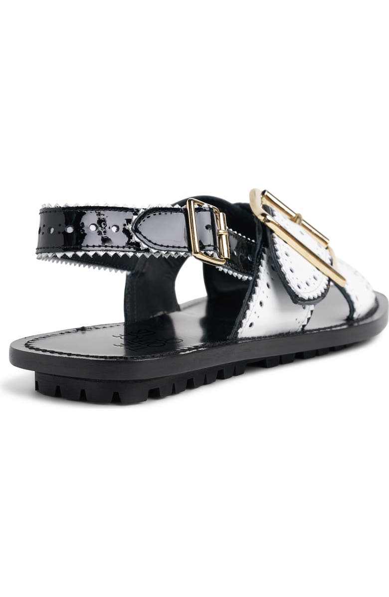 THE OFFICE OF US Ms. Camille Leather Sandal, Alternate, color, Black/ White