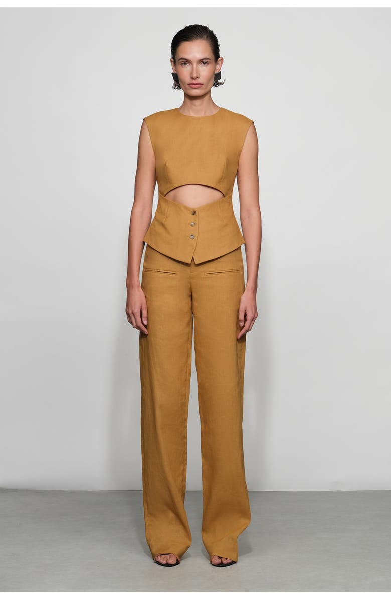 Et Ochs Foster Suiting Top, Main, color, Butterscotch