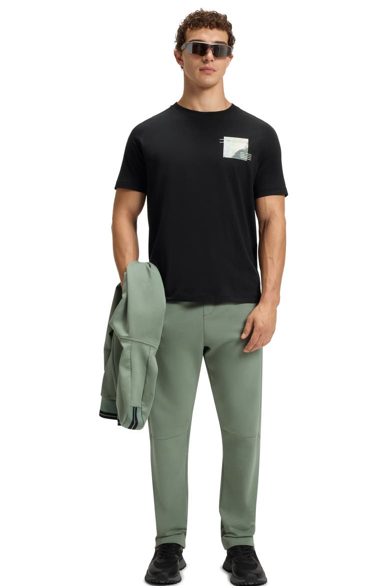 Stripe Zone Stretch Cotton Blend Graphic T-Shirt, Alternate, color, BLACK