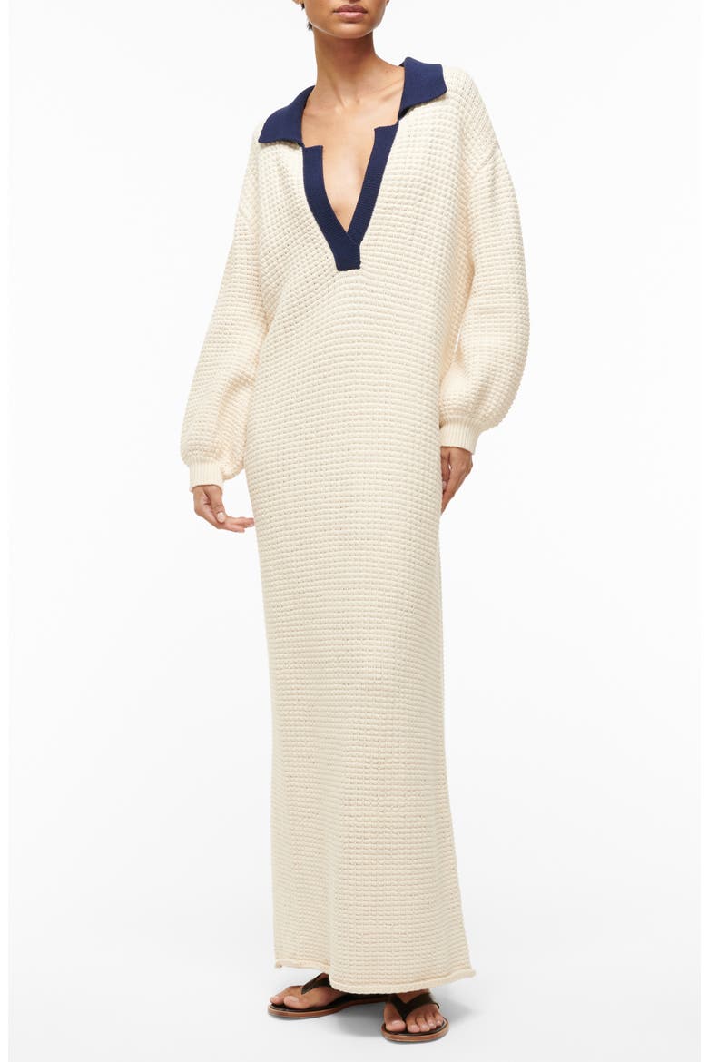 Altea Dress, Alternate, color, IVORY/ NAVY