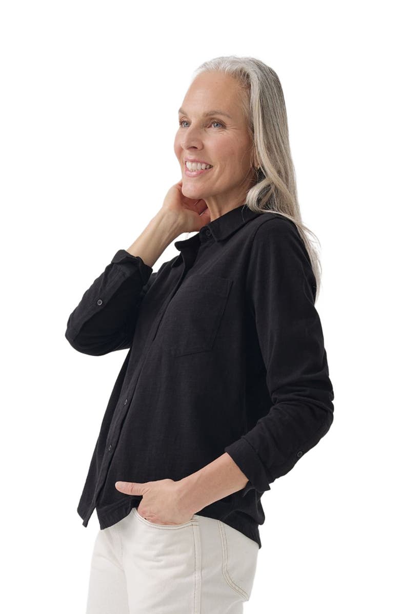 Pact Organic Cotton Relaxed Slub Long Sleeve Button Up, Alternate, color,