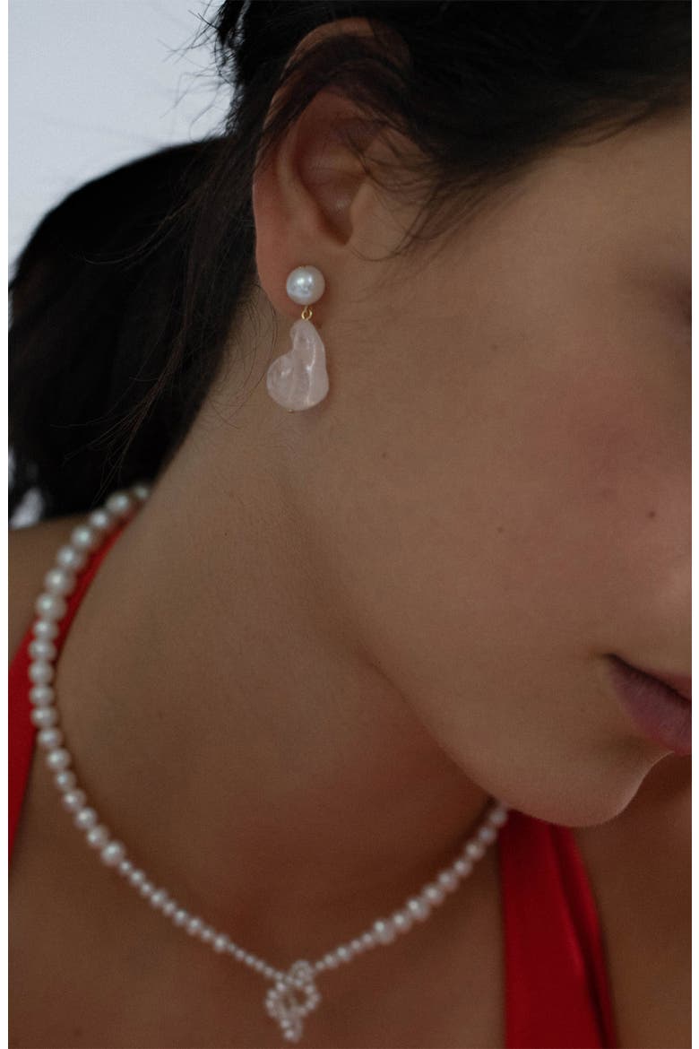Freshwater Pearl Necklace, Alternate, color, 18CT GOLD PLATED