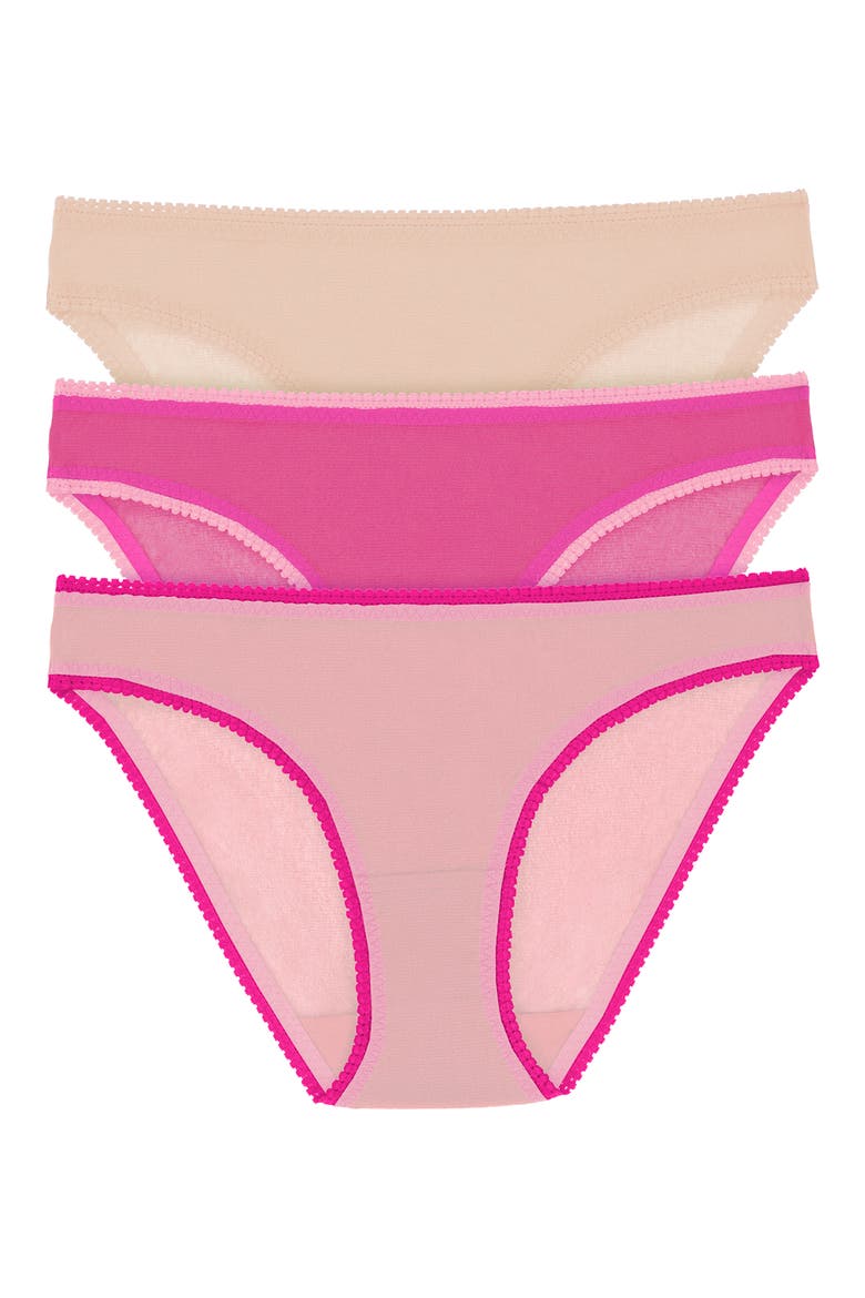 3-Pack Mesh Hip Bikinis, Main, color, CHMPGN/ELECTRCBRY/DSTDPTL