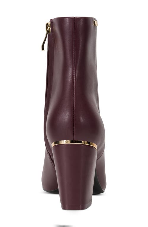 Dkny Cianna Block Heel Bootie In Burgundy