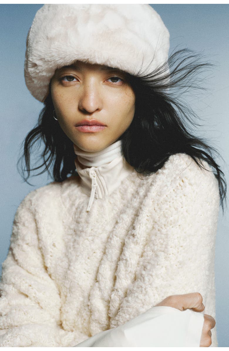 H&M Cable-knit Jumper, Alternate, color, Cream