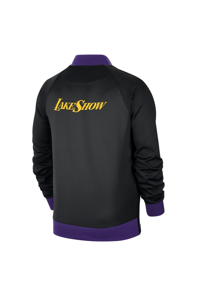 Men's Nike Black Los Angeles Lakers 2024/25 City Edition Authentic Showtime Performance Full-Zip Jacket, Alternate, color, Black