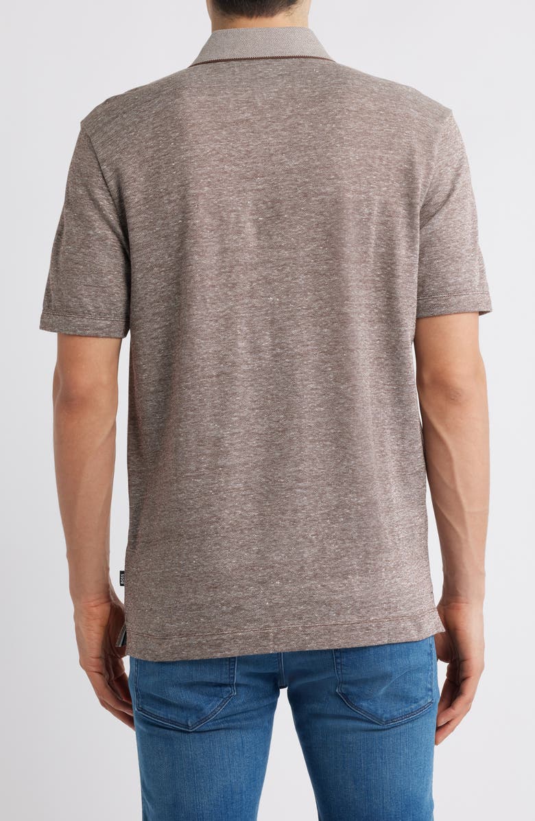 BOSS Press Cotton and Linen Polo, Alternate, color, 
