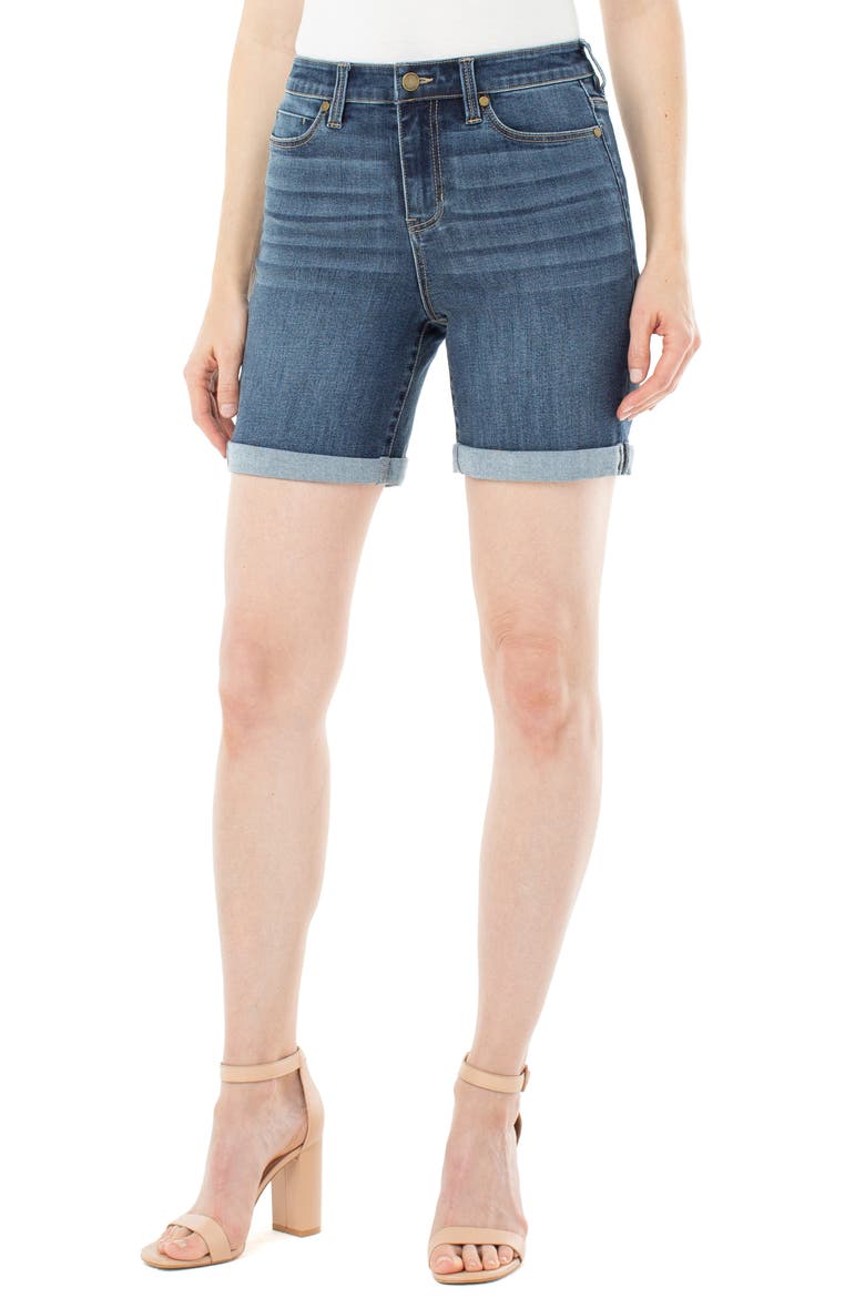 Kristy High Waist Rolled Shorts, Main, color, WARRENTON