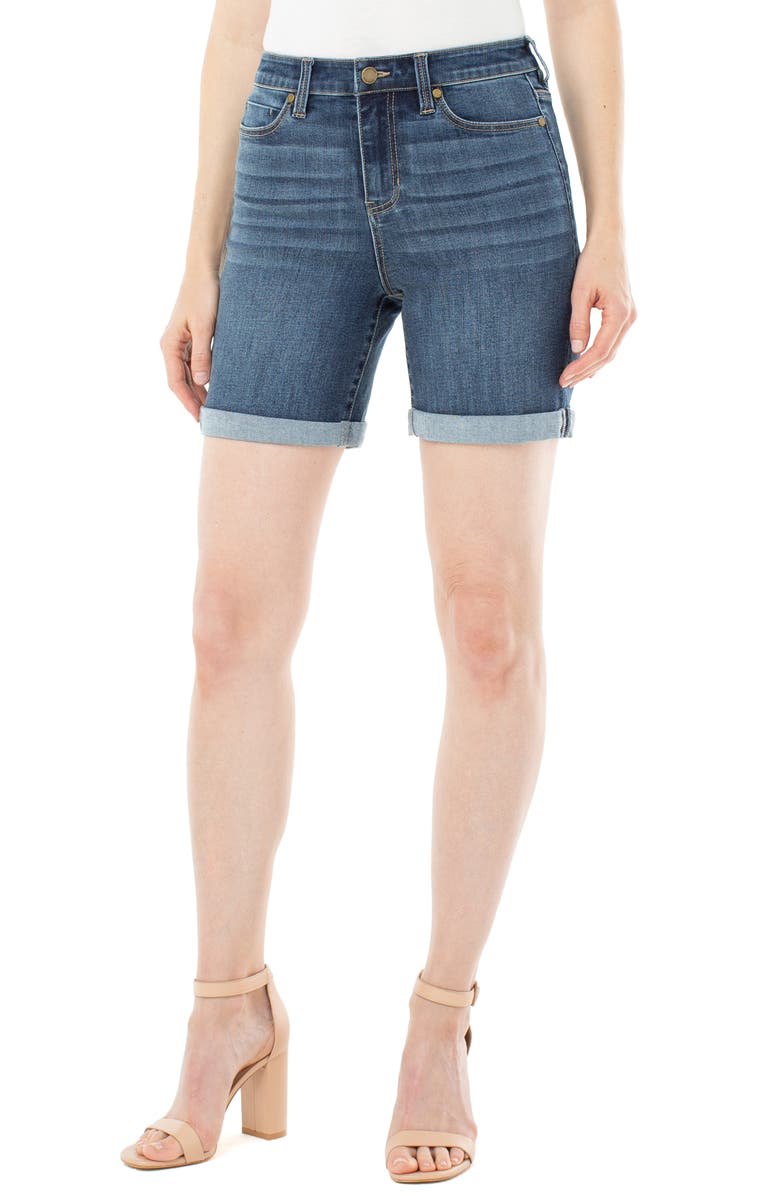 Liverpool Kristy High Waist Rolled Shorts, Main, color,