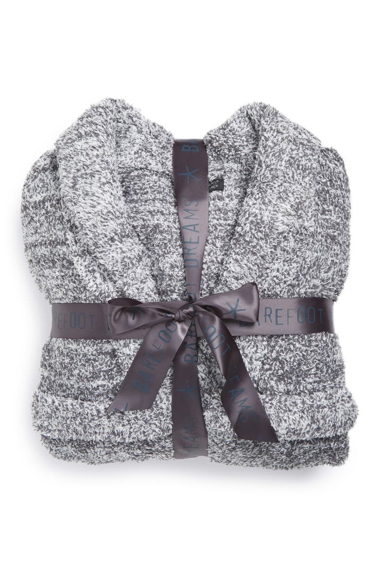 Gender Inclusive CozyChic™ Robe, Alternate, color, HEATHERED GRAPHITE/ WHITE