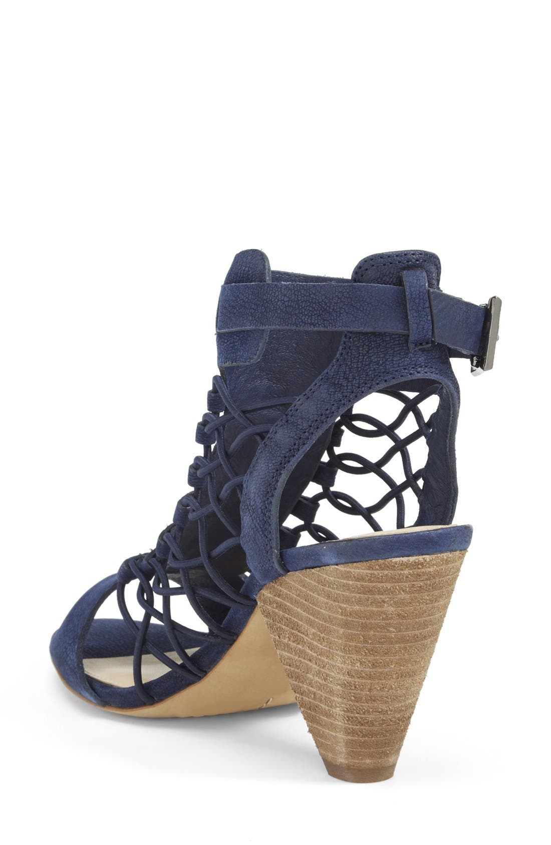 'Evel' Leather Sandal (Nordstrom Exclusive), Alternate, color, MIDNIGHT