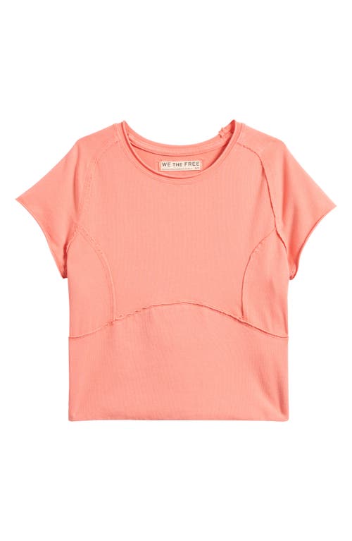 Free People We The Free Protagonist Crewneck Tee In Thriving Coral