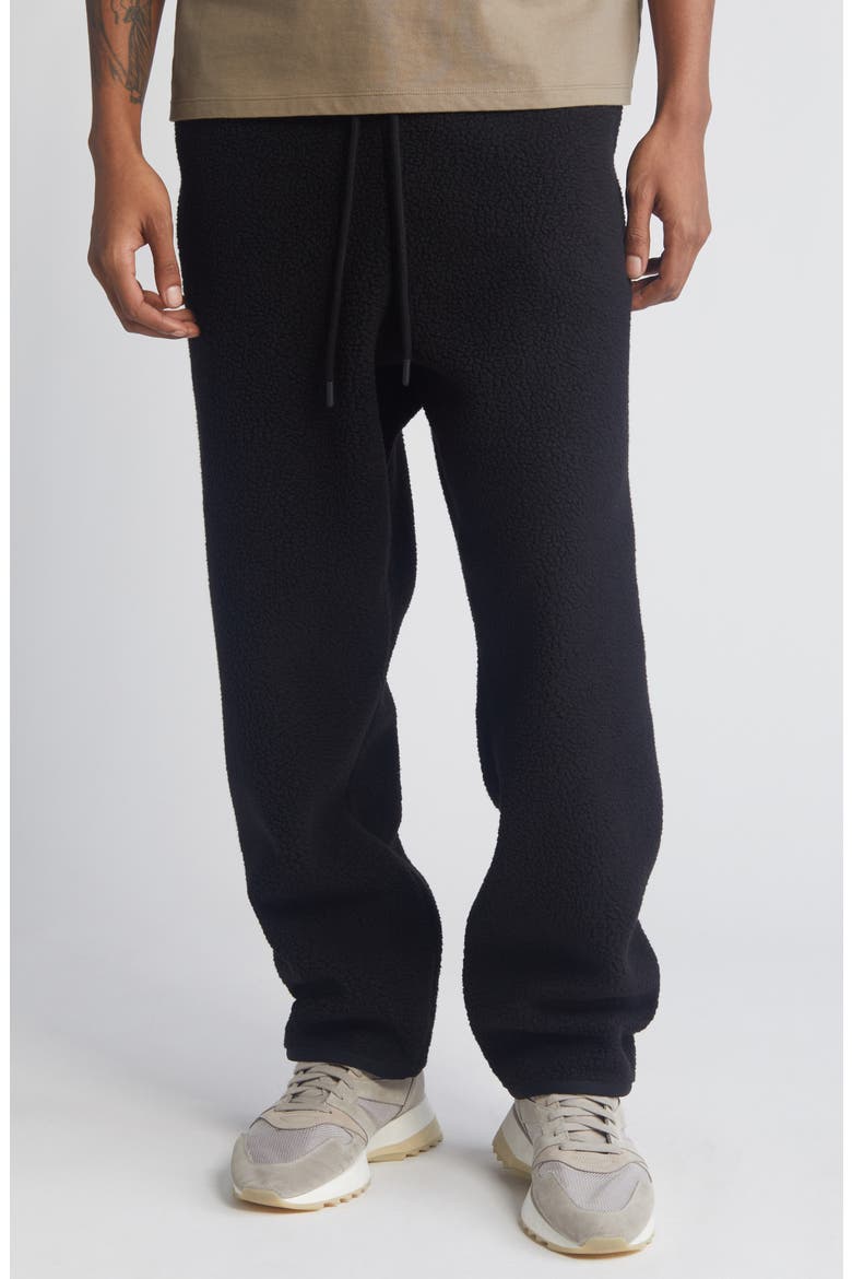Polar Fleece Lounge Pants, Main, color, JET BLACK