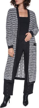 KARL LAGERFELD PARIS Stripe Sweater Duster