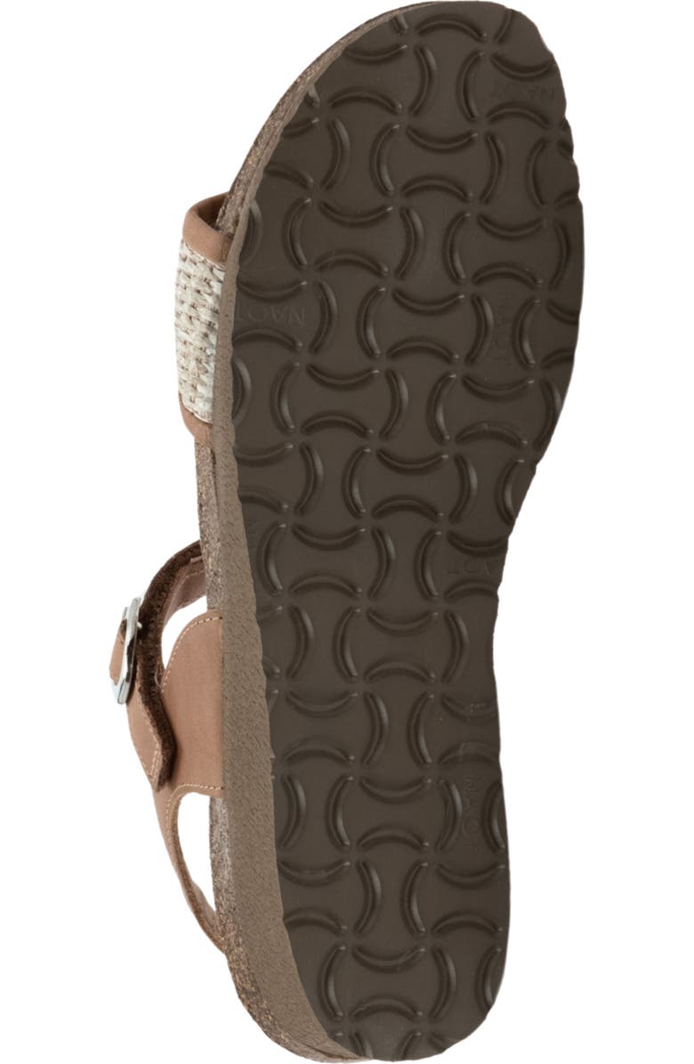 Naot Cecile Wedge Sandal, Alternate, color, Latte Brown Leather/Sand