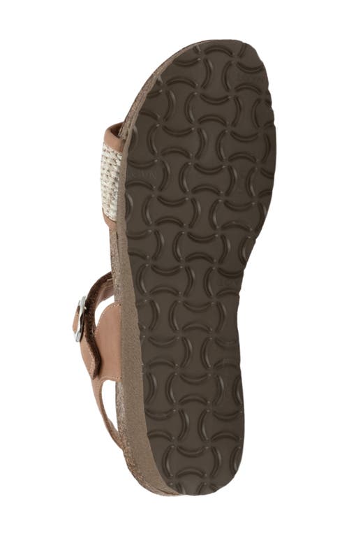 Naot Cecile Wedge Sandal In Latte Brown Leather/sand