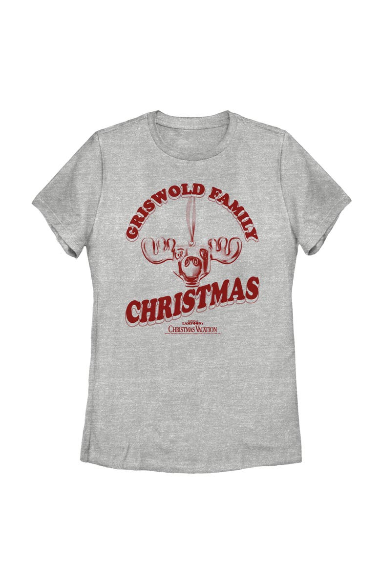 National Lampoon's Christmas Vacation Women's National Lampoon's Christmas Vacation Griswold Family Moose  Graphic T-Shirt, Main, color, Athletic Heather