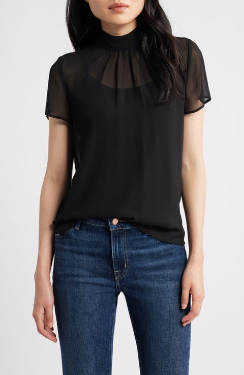 Flutter Sleeve Chiffon Top