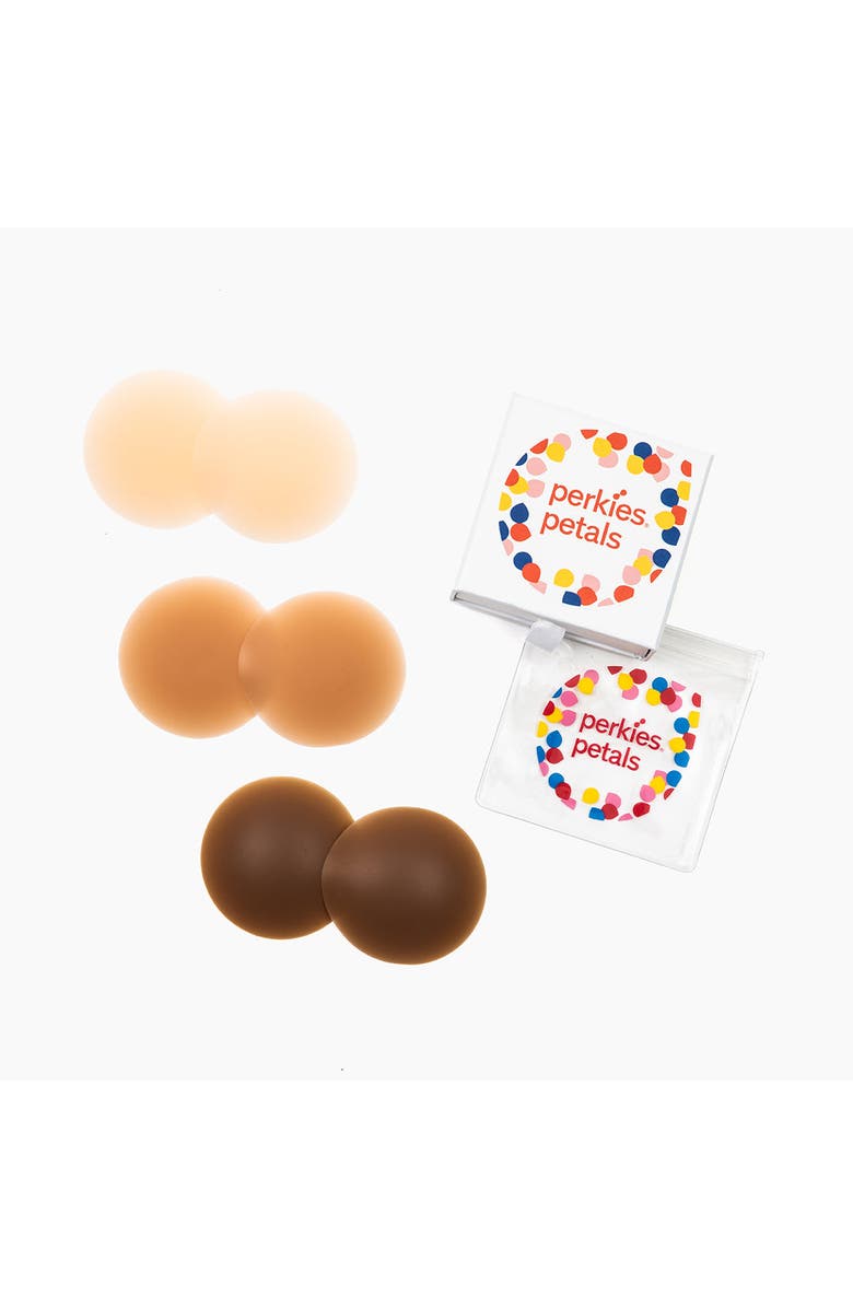 Perkies Petals Nipple Covers, Alternate, color, Dark Nude