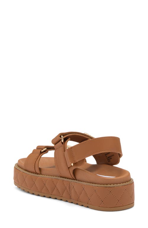 Steve Madden Bowie Platform Slingback Sandal In Cognac