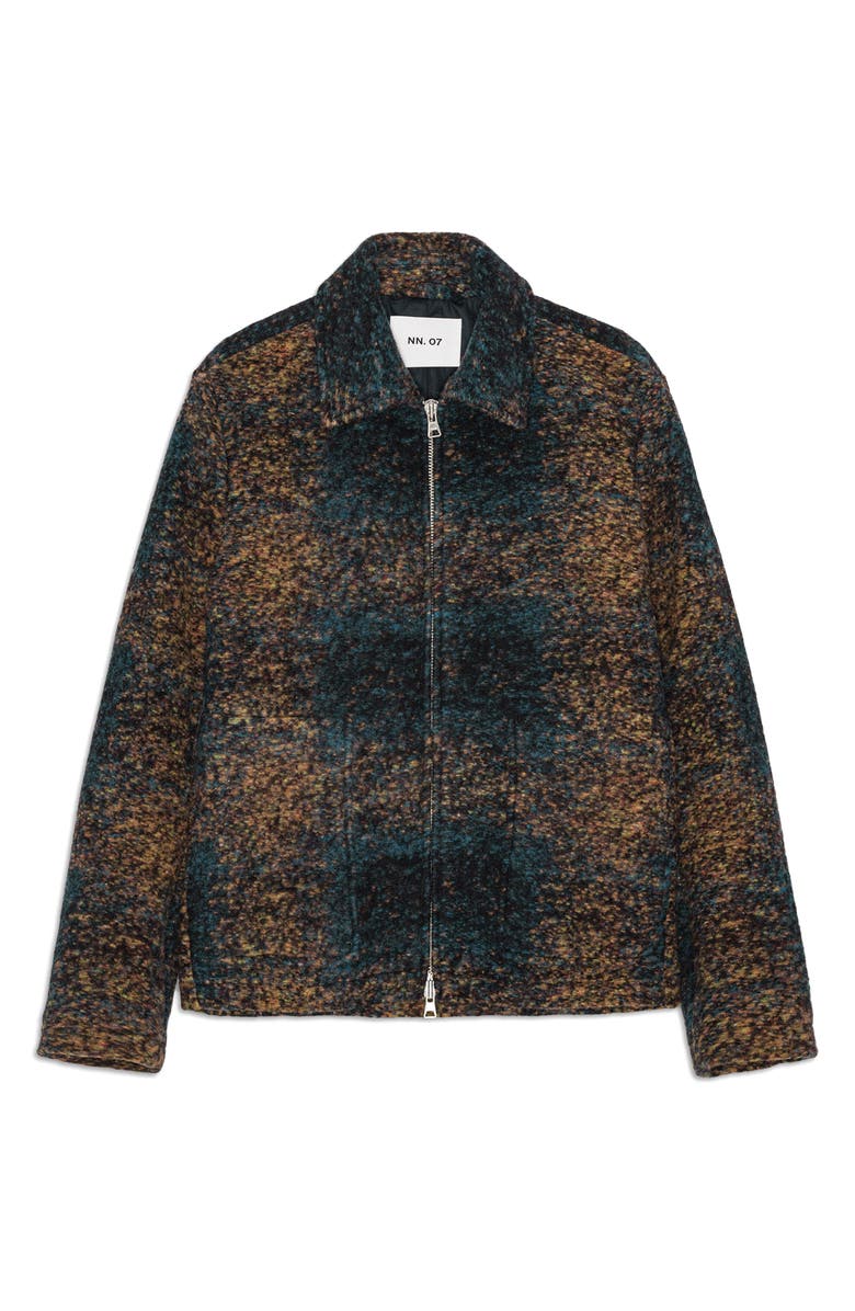 NN07 Gael 8267 Wool Blend Jacquard Shirt Jacket, Alternate, color, Blue Multi