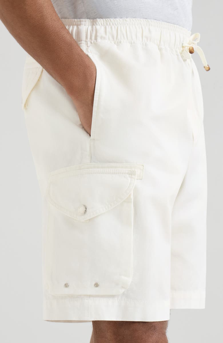 Brunello Cucinelli Gabardine Bermuda shorts, Alternate, color, Snow