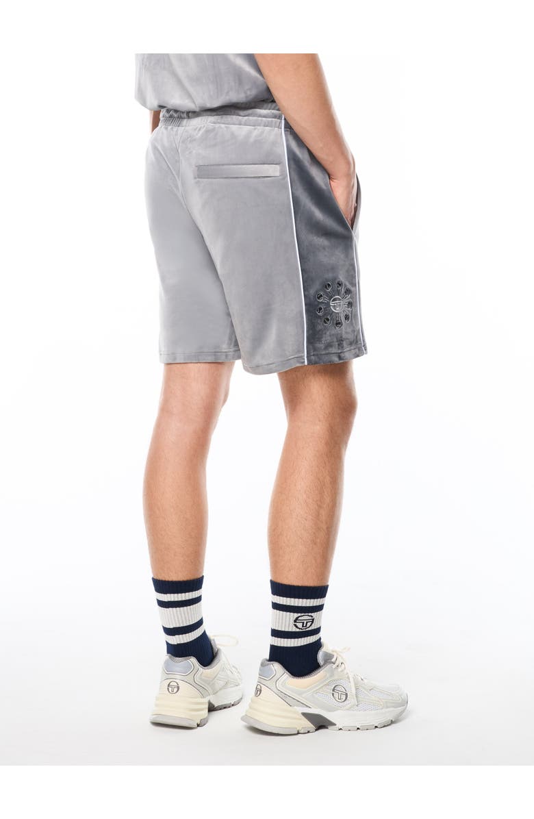 Sergio Tacchini Cresta Velour Short, Alternate, color, Sleet