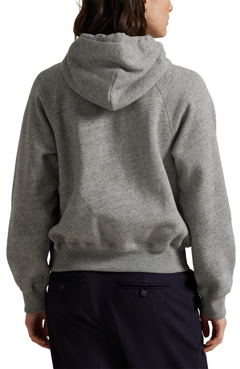 Polo Ralph Lauren Arctic Fleece Shrunken Fit Hoodie, Alternate, color, Dark Vintage Heather