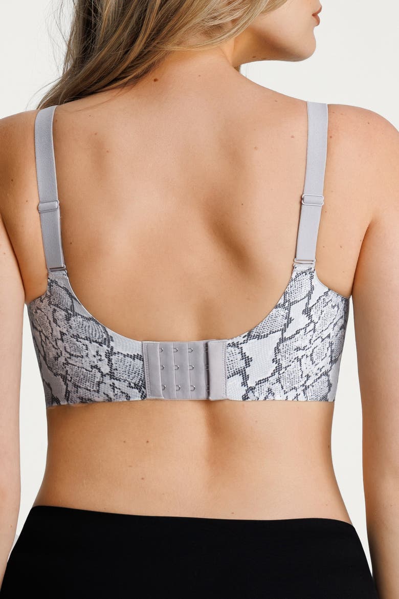 Seamless Wireless Jelly Leopard Contour Minimizer Support Bra, Alternate, color, Snack Print